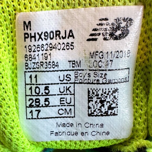 New Balance Kids Sneakers - Blue and Neon Green - Picture 5 of 5